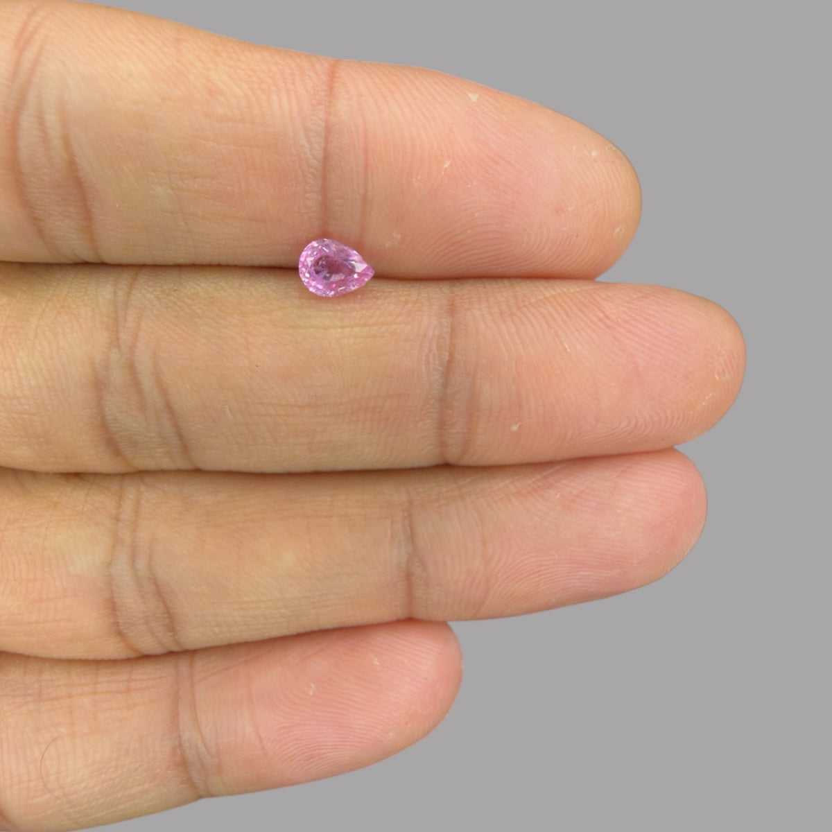 Pear Shape in Pink Sapphire Gemstone 0.68 Carats &  6 x 4.4 mm Size