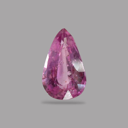 Pear Shape in Pink Sapphire Gemstone 0.73 Carats &  7.4 x 4.5 mm Size