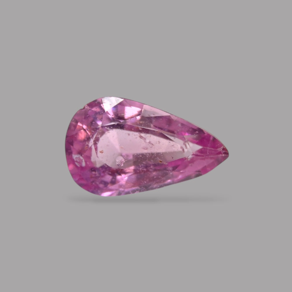 Pear Shape in Pink Sapphire Gemstone 0.73 Carats &  7.4 x 4.5 mm Size