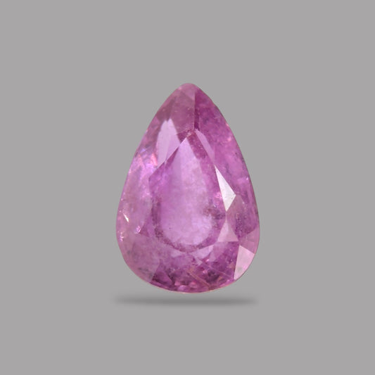 Pear Shape in Pink Sapphire Gemstone 0.76 Carats &  6.8 x 4.5 mm Size