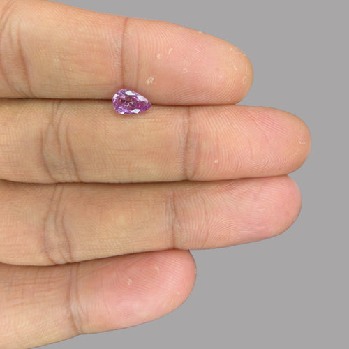 Pear Shape in Pink Sapphire Gemstone 0.92 Carats &  7.5 x 4.8 mm Size