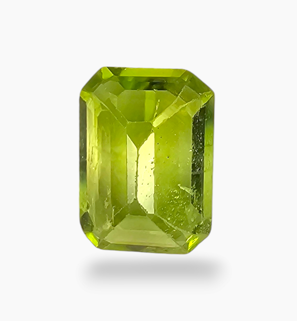 Natural Peridot Emerald Cut Shape 3.53 Carats Size 10.9x7.9mm