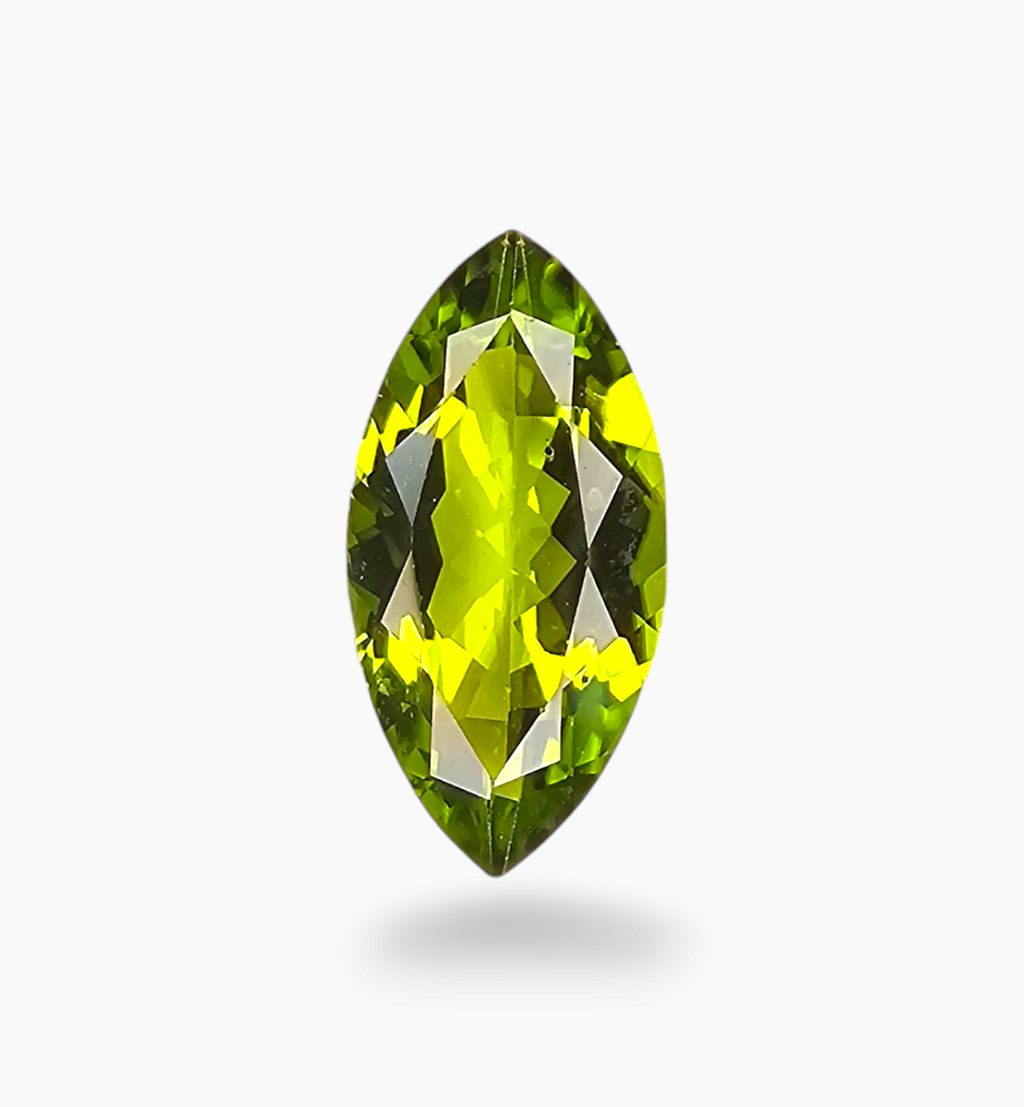 Natural Peridot Gemstone Marquise Shape 4.09 Carats Size 15.5x8mm