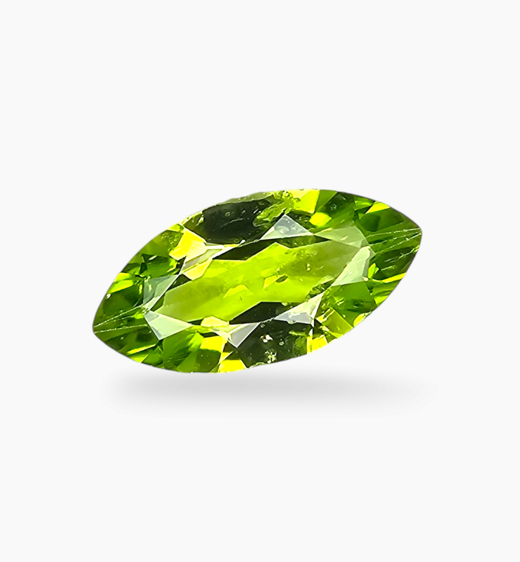 Natural Peridot Gemstone  Marquise Shape 4.22 Carats Size 16x8mm