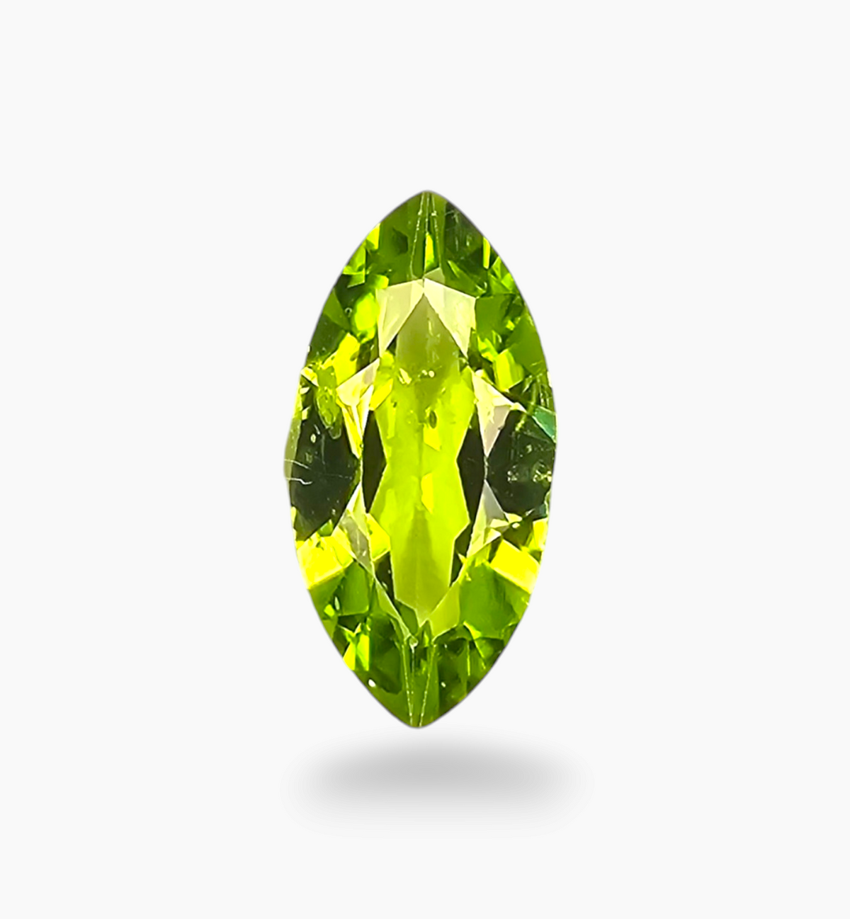 Natural Peridot Gemstone  Marquise Shape 4.22 Carats Size 16x8mm