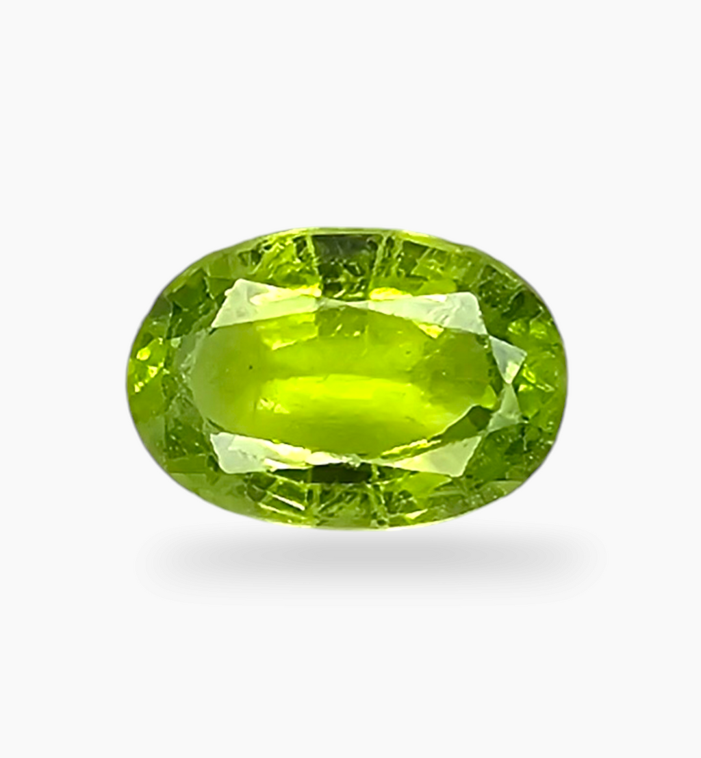 Natural Peridot Oval Shape 2.81 Carats Size 7.2x10.5mm