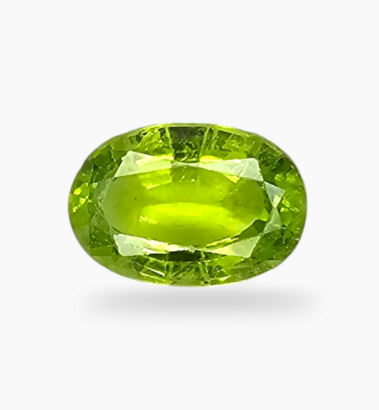 Natural Peridot Oval Shape 2.81 Carats Size 7.2x10.5mm