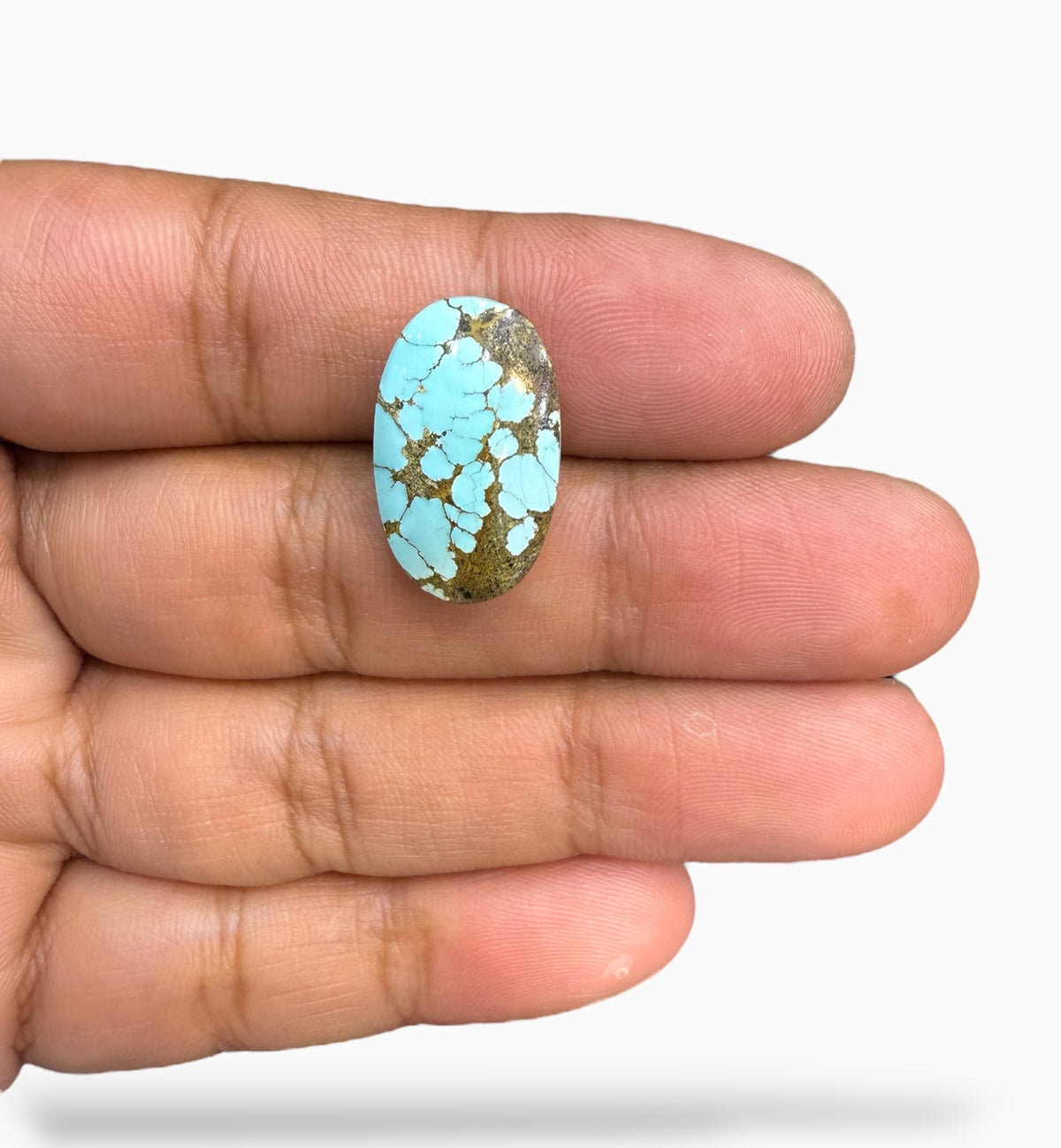 Persian Feroza Spider Shajri 13.59 Carats 21x13 mm