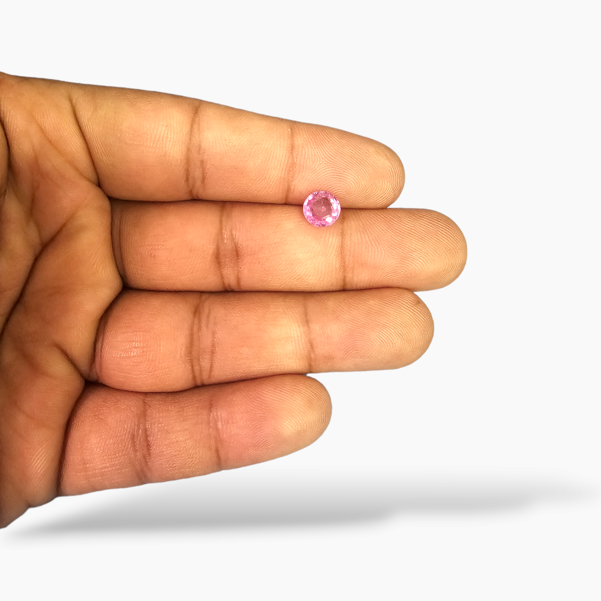 Pink Sapphire Natural Stone Round Cut 1.4 Carats