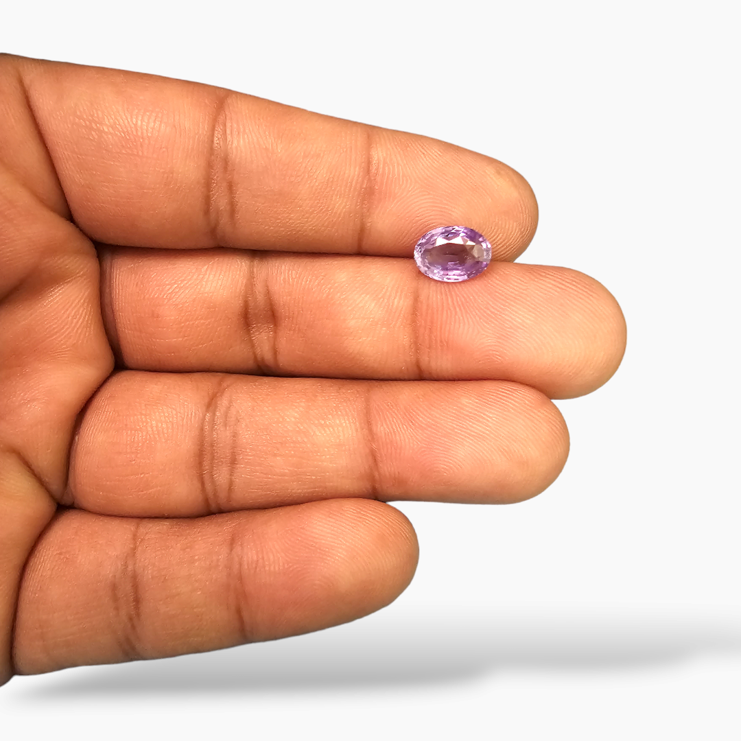 loose Natural Purple Sapphire Stone Oval 2.30 Carats