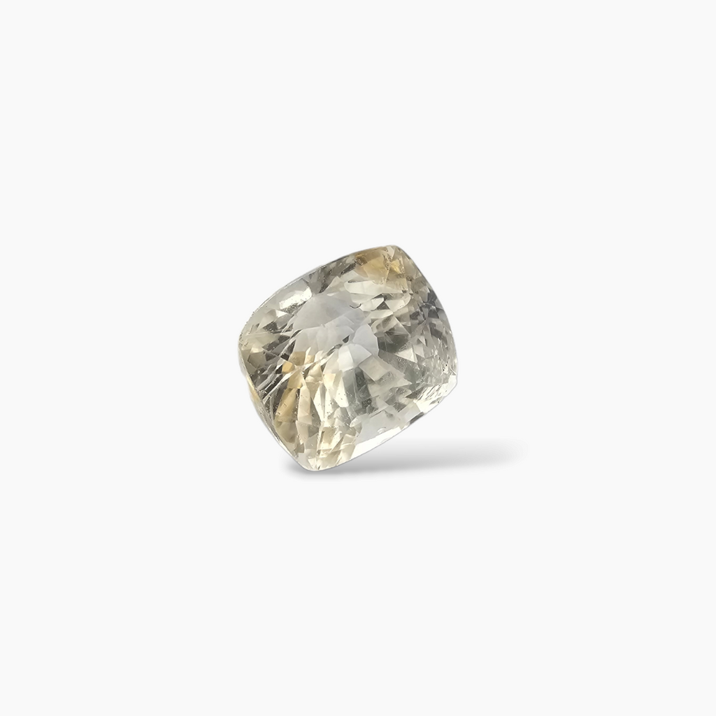 loose Natural Yellow Sapphire Stone Cushion Cut 3.11 Carats