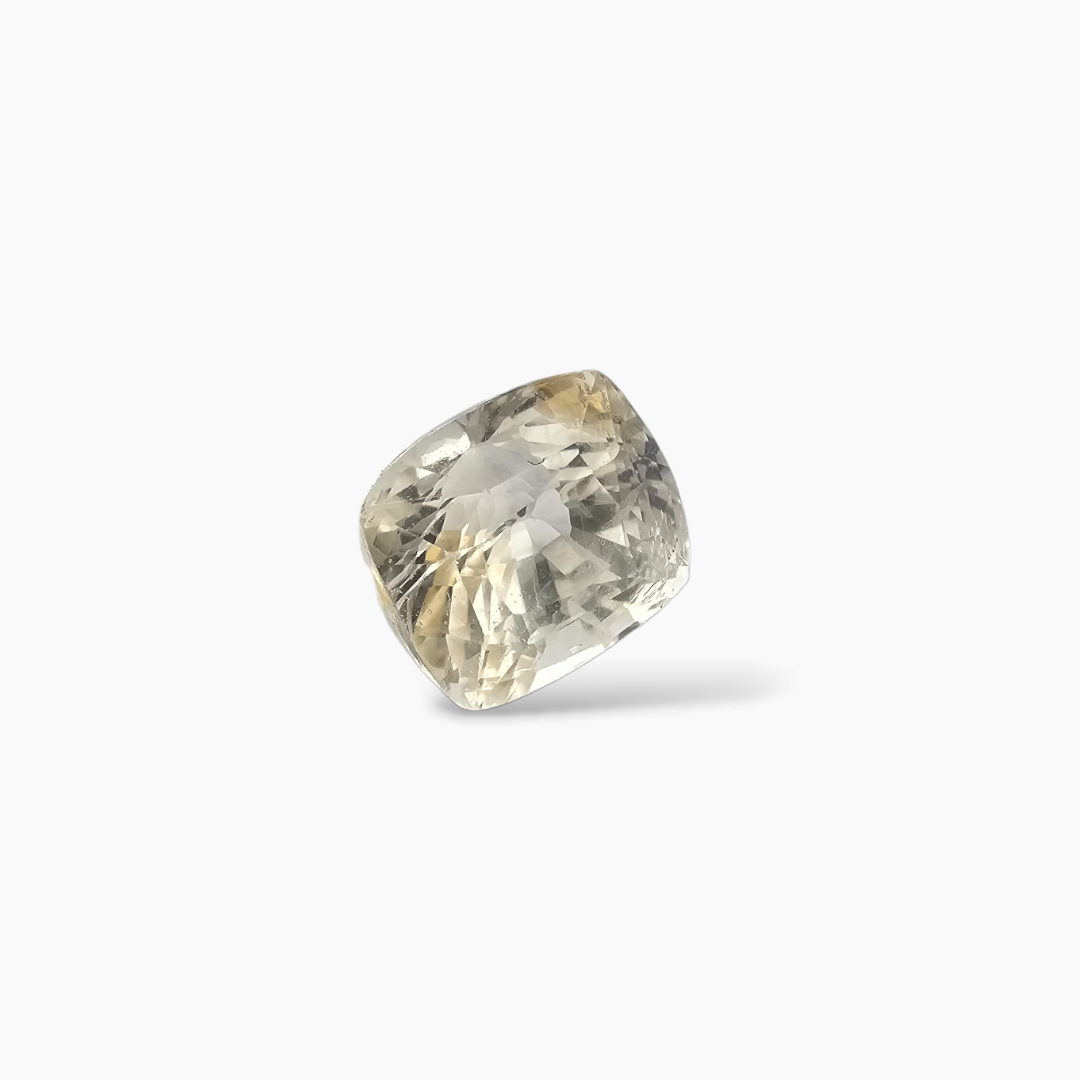 loose Natural Yellow Sapphire Stone Cushion Cut 3.11 Carats