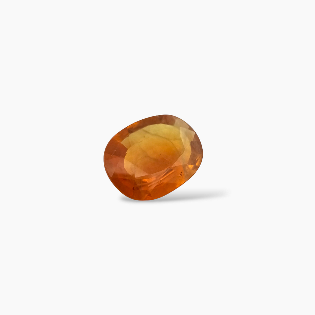 loose Natural Orange Sapphire Stone Oval Cut 5.21 Carats
