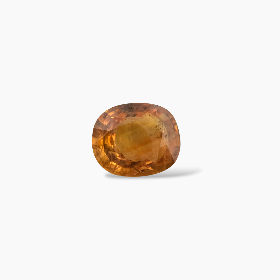 loose Natural Orange Sapphire Stone Oval Cut 6.2 Carats