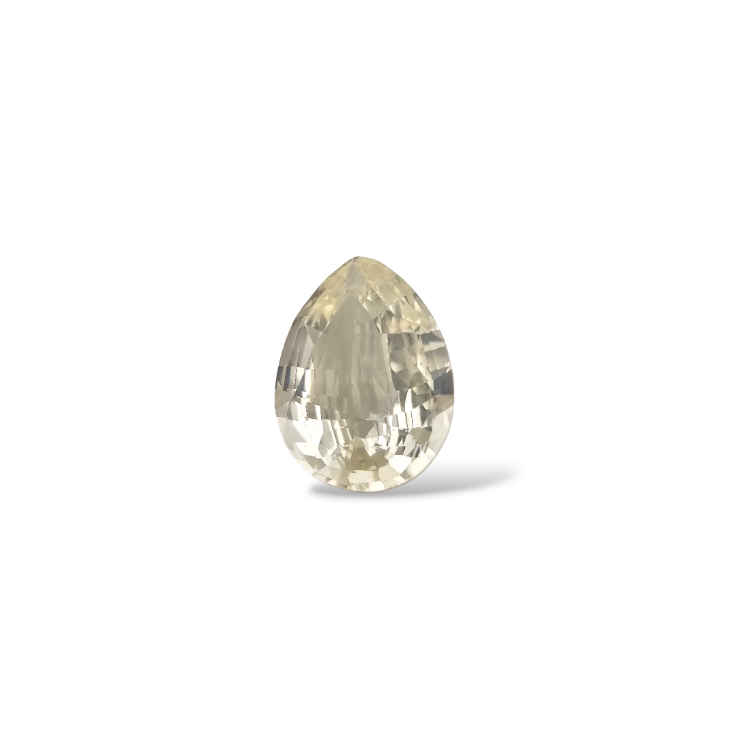 loose Natural Yellow Sapphire Stone Pear 3.01 Carats