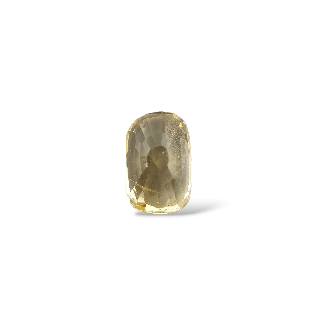 Natural Yellow Sapphire Stone 2.56 Carats Cushion Cut