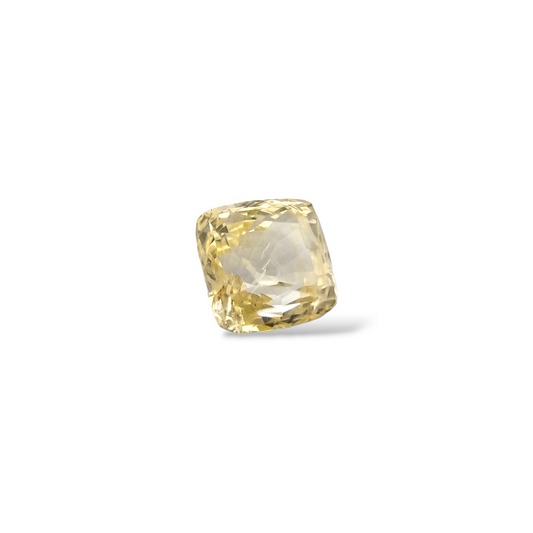 Natural Yellow Sapphire Stone 2.6 Carats 7.5× 6.5 mm