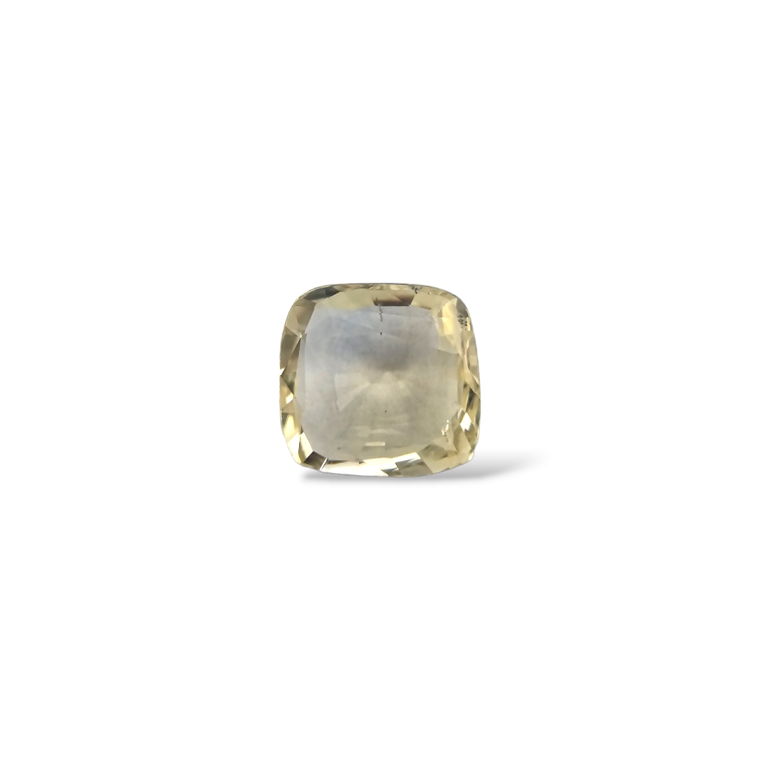 Natural Yellow Sapphire Stone 2.42 Carats 8× 7.5 mm