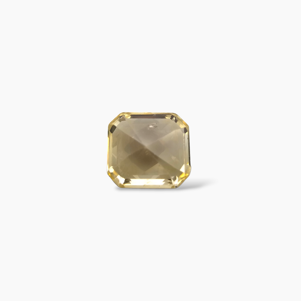 Natural Yellow Sapphire Stone  2.04 Carats 8 mm Asscher Cut