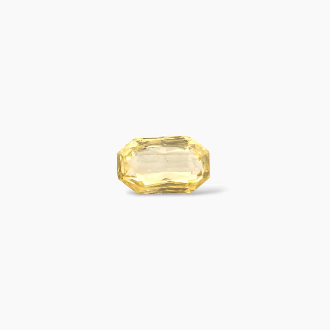 Natural Yellow Sapphire Stone  1.85 Carats 8.5 × 5.5 mm Emerald Cut