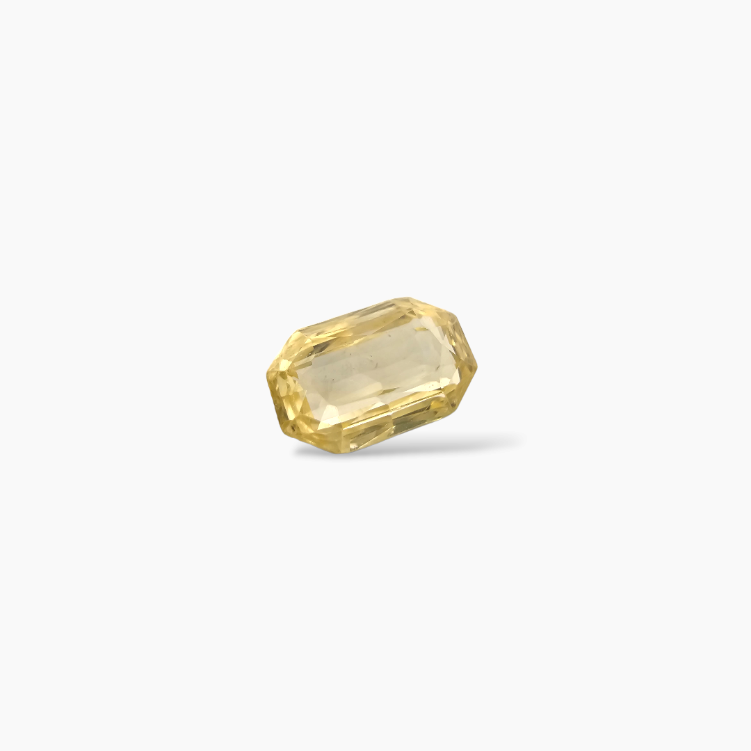 Natural Yellow Sapphire Stone  1.85 Carats 8.5 × 5.5 mm Emerald Cut