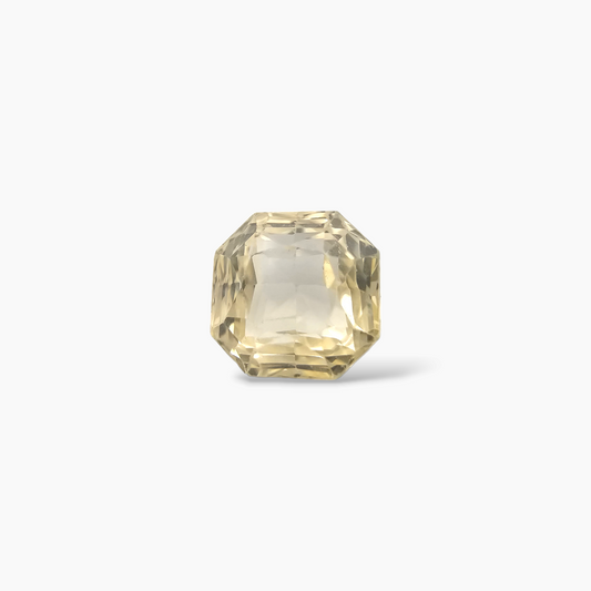 Natural Yellow Sapphire Stone  1.40 Carats 6 mm Asscher Cut