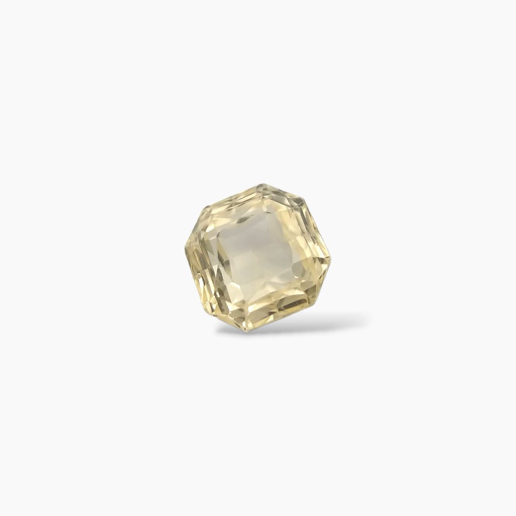 Natural Yellow Sapphire Stone  1.40 Carats 6 mm Asscher Cut