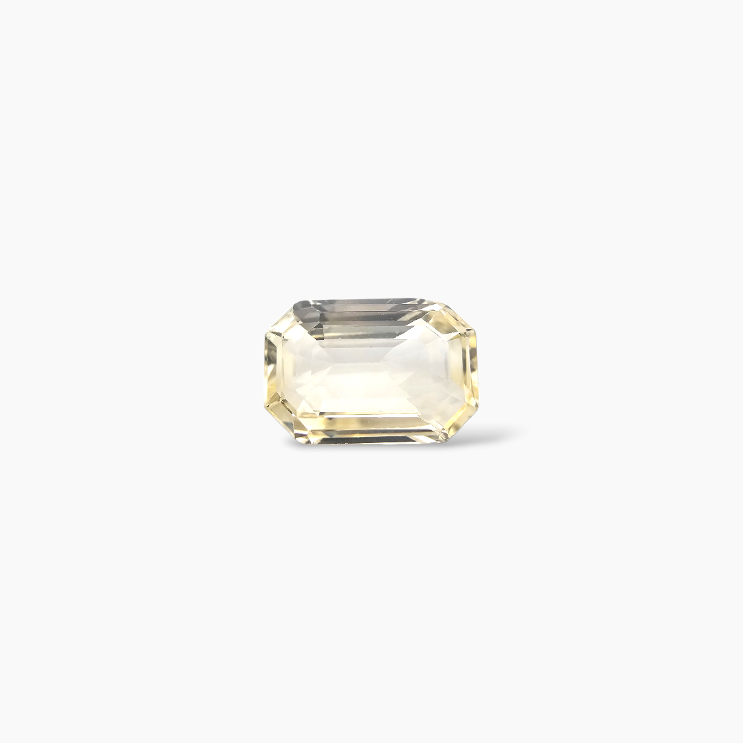Natural Yellow Sapphire Stone  2.23 Carats 9.2 × 6.5 mm Emerald Cut