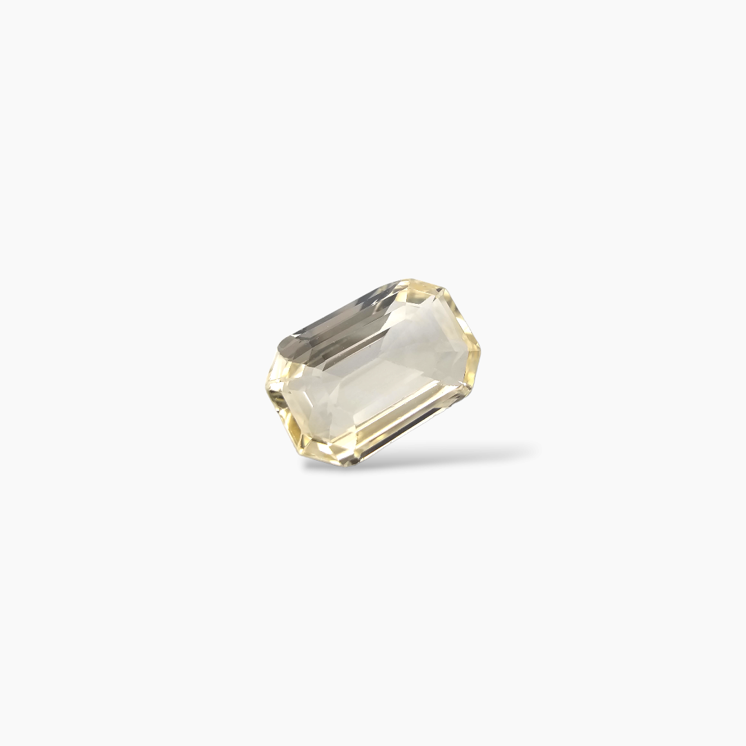 Natural Yellow Sapphire Stone  2.23 Carats 9.2 × 6.5 mm Emerald Cut