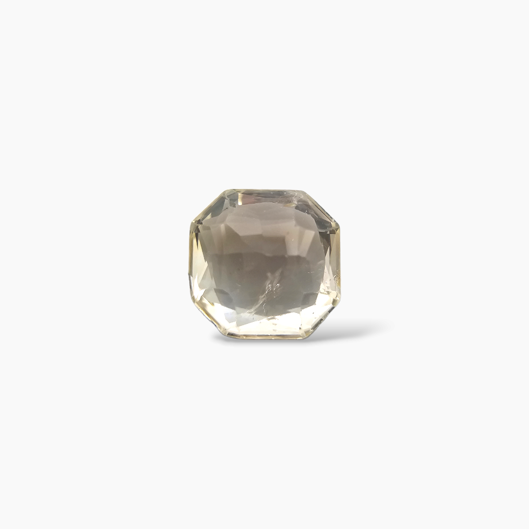 Natural Yellow Sapphire Stone  1.52 Carats 6.5 mm Asscher Cut