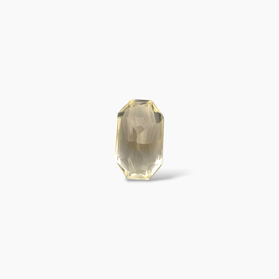 Natural Yellow Sapphire Stone  1.46 Carats 8×5 mm Emerald Cut