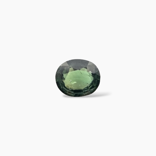 Natural Green Sapphire Stone Oval 1.46 Carats 7.5x6.5 mm