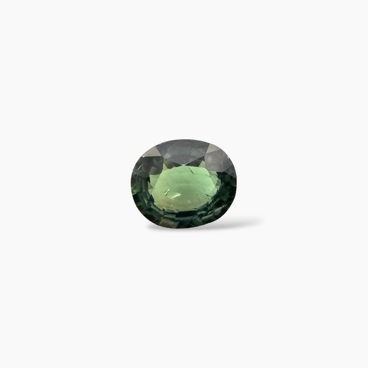 Natural Green Sapphire Stone Oval 1.46 Carats 7.5x6.5 mm