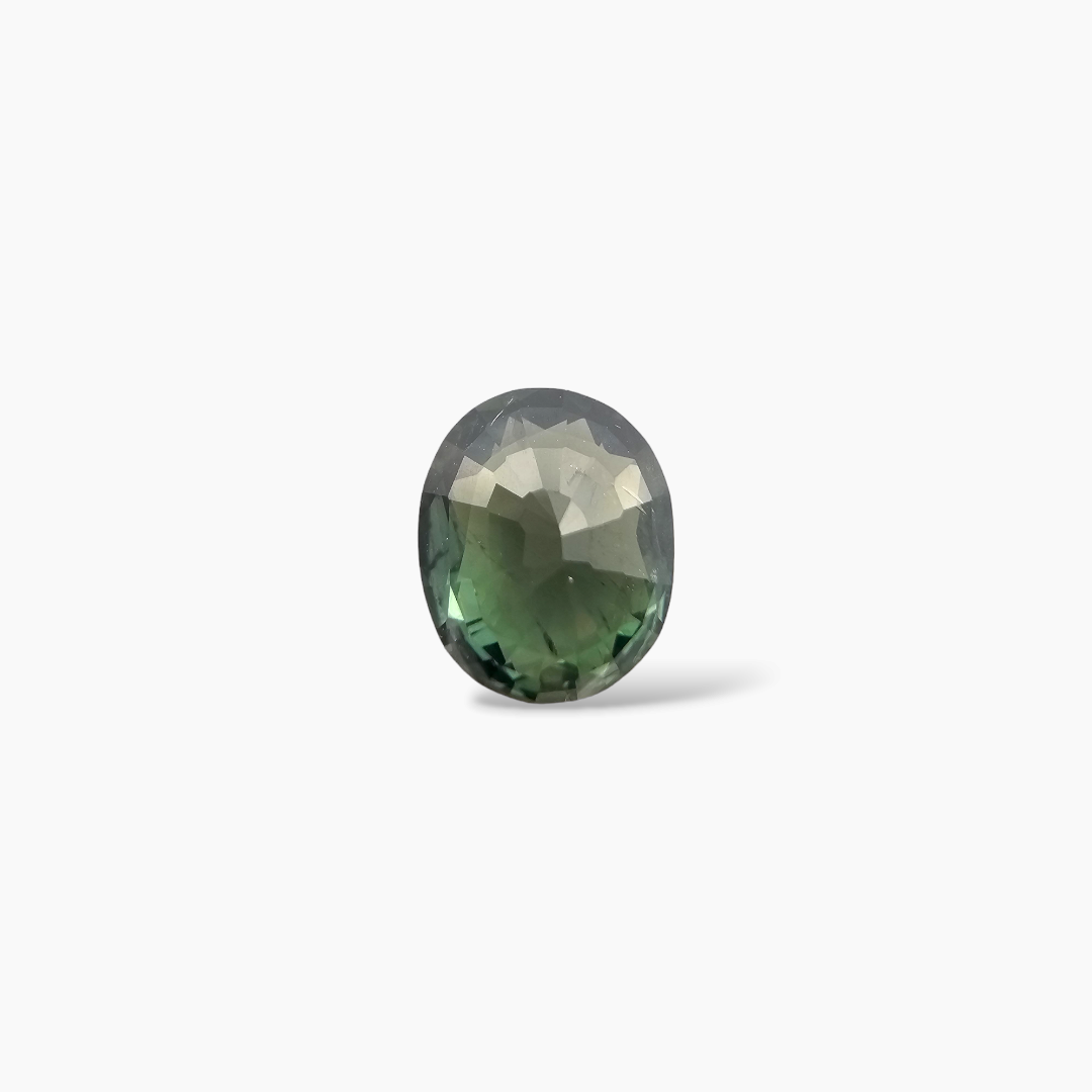 Natural Green Sapphire Stone Oval 1.46 Carats 7.5x6.5 mm