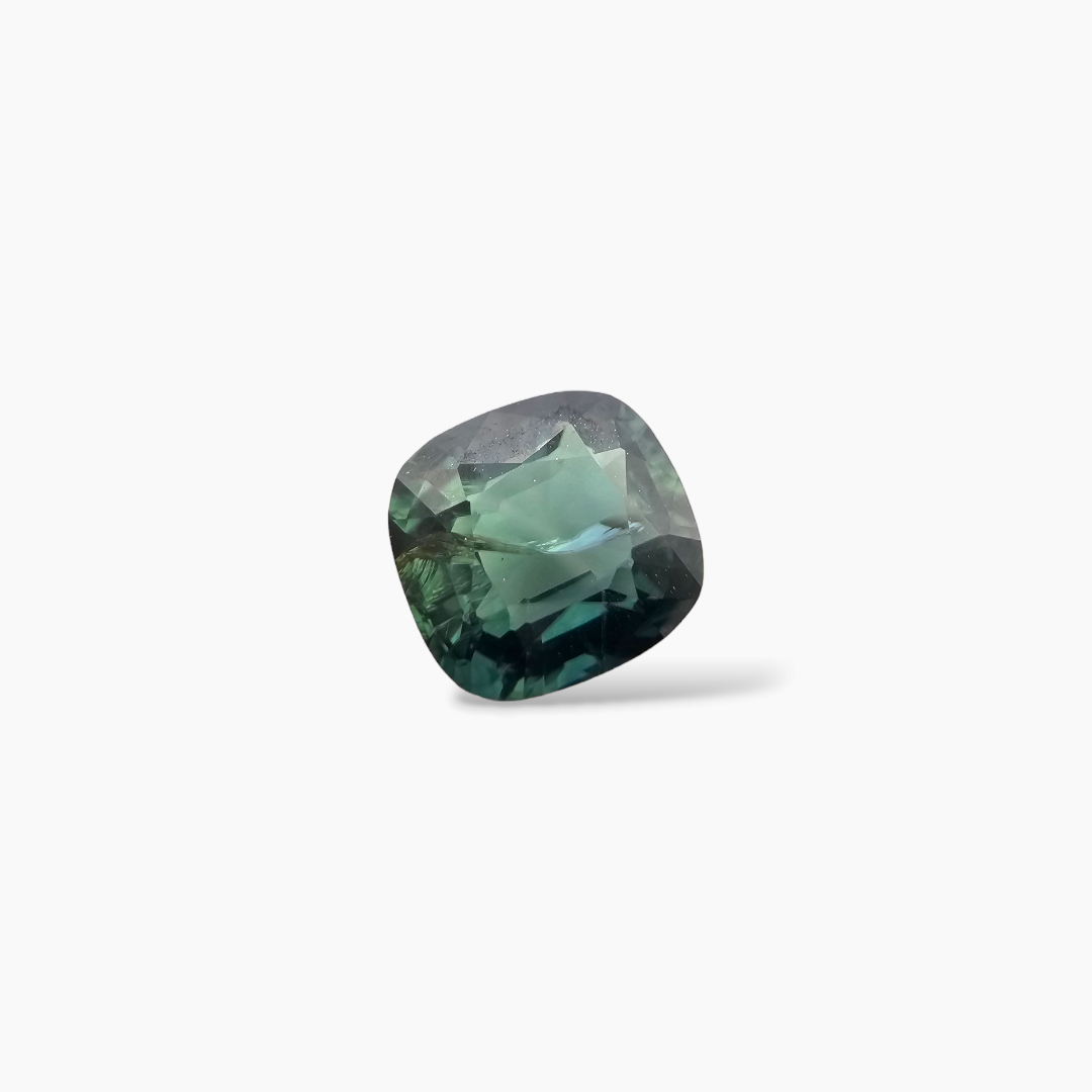 Natural Green Sapphire Stone Cushion 1.36 Carats