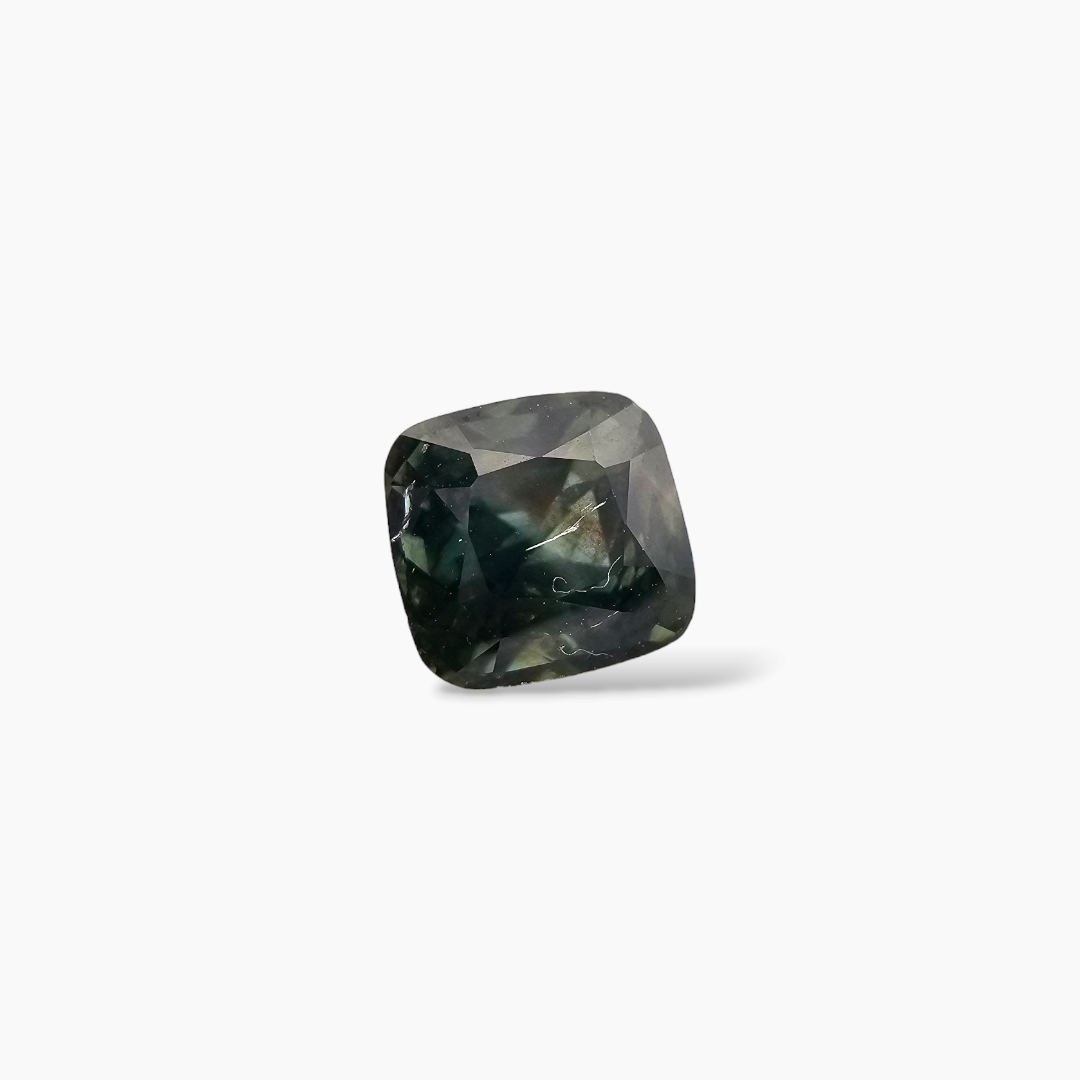 Natural Green Sapphire Stone Cushion 1.32 Carats