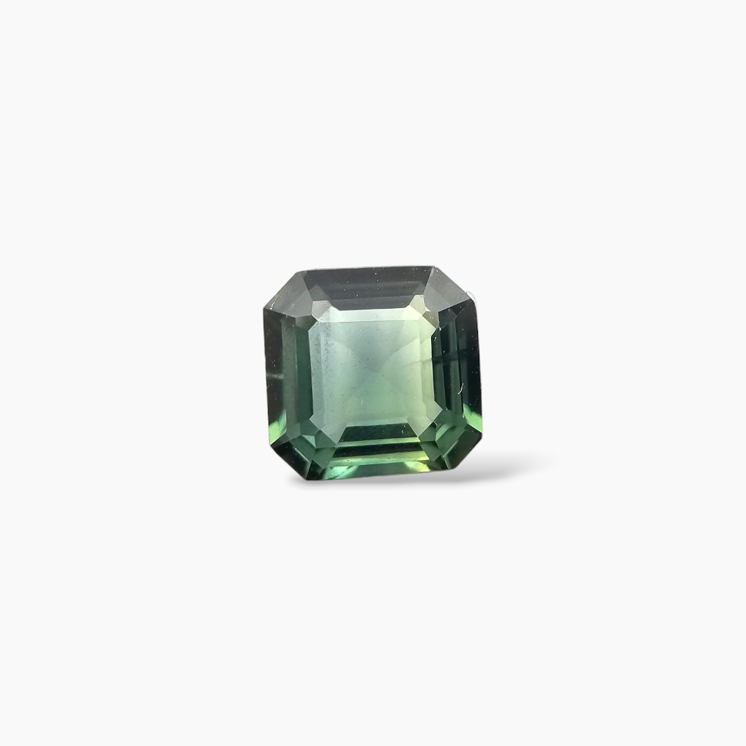 Natural Green Sapphire Stone Asscher Cut 0.78 Carats