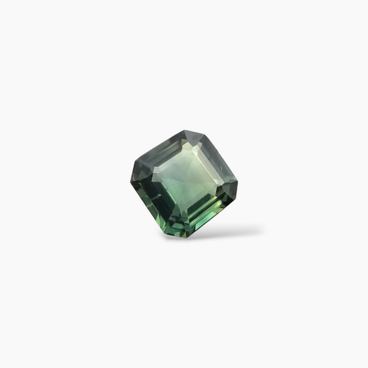 Natural Green Sapphire Stone Asscher Cut 0.78 Carats