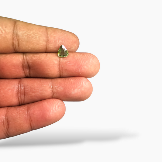 Natural Green Sapphire Stone Pear 1.25 Carats