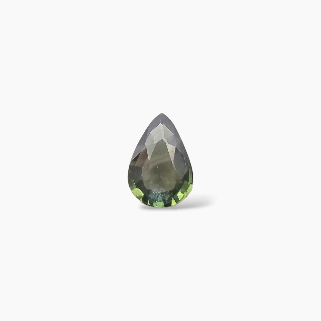 Natural Green Sapphire Stone Pear 0.99 Carats 8.5x6 mm
