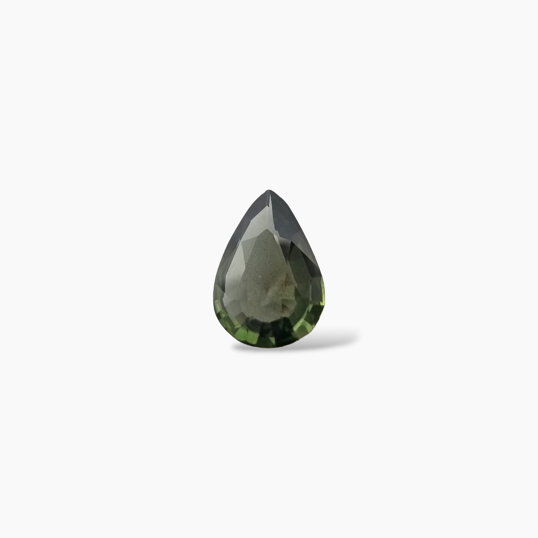 Natural Green Sapphire Stone Pear 0.99 Carats 8.5x6 mm