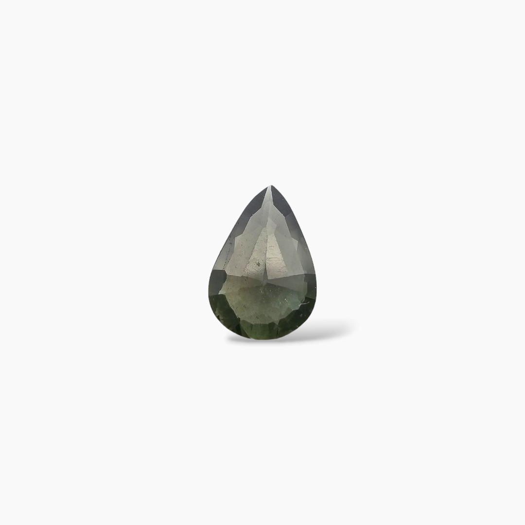 Natural Green Sapphire Stone Pear 0.99 Carats 8.5x6 mm