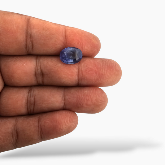 Natural Blue Sapphire Stone 5.60 Carats Oval Cut