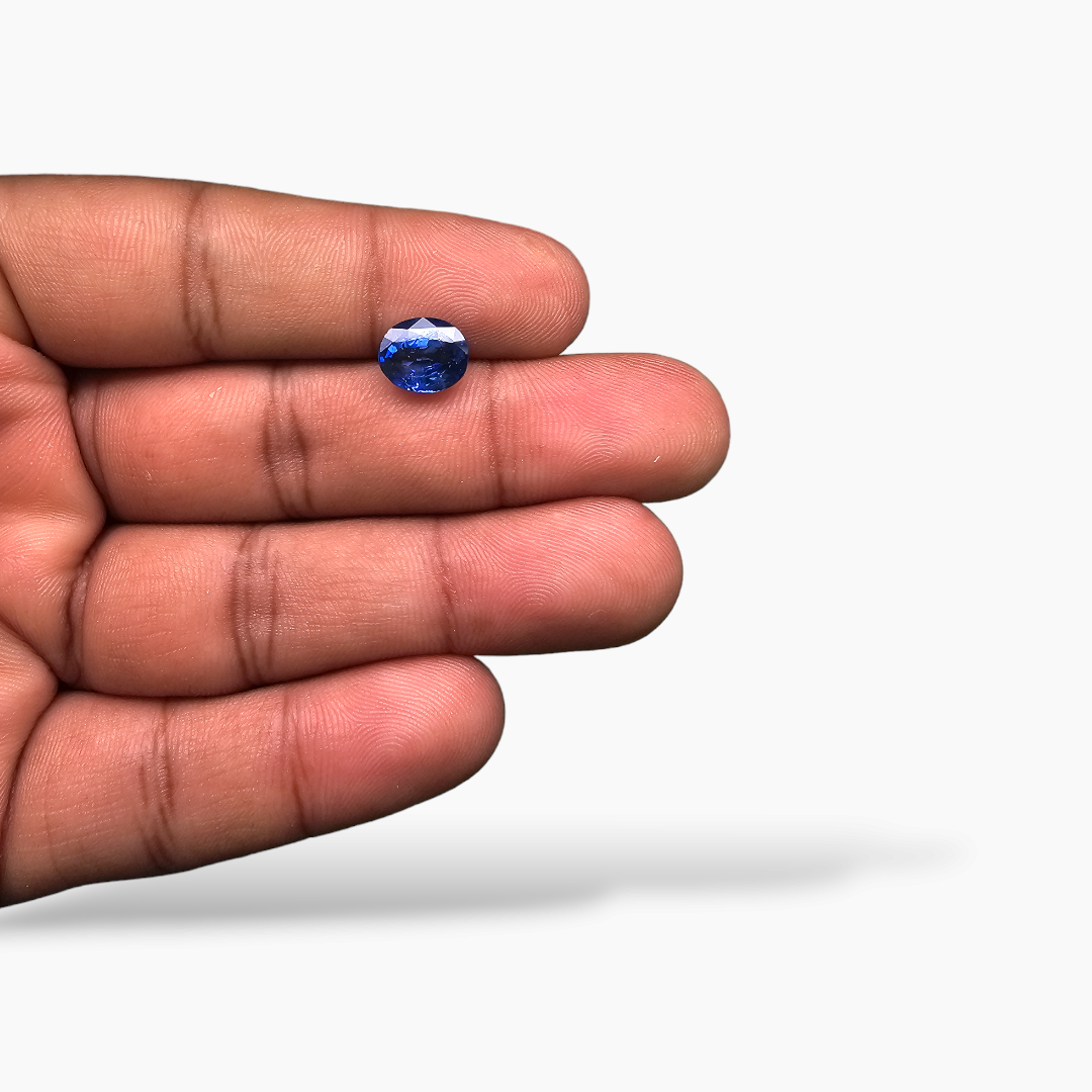 Natural Blue Sapphire Stone 3.11 Carats Oval Cut