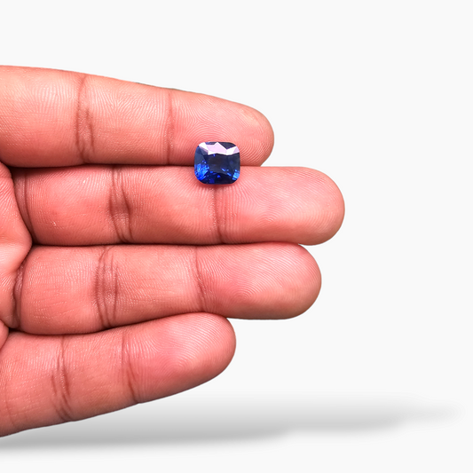 Natural Blue Sapphire Stone 4.02 Carats Cushion Shape