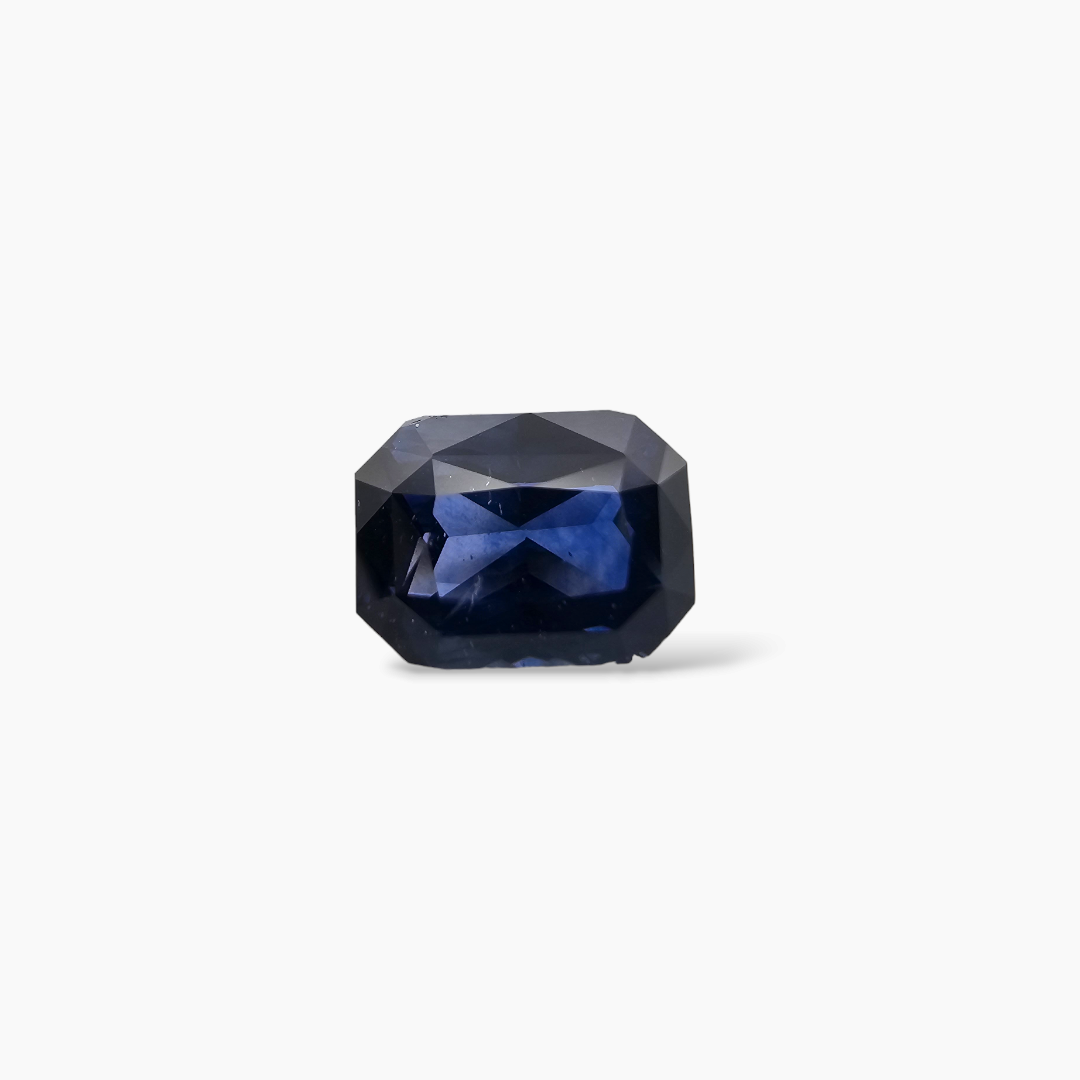 Natural Blue Sapphire Stone 3.04 Carats Emerald Cut