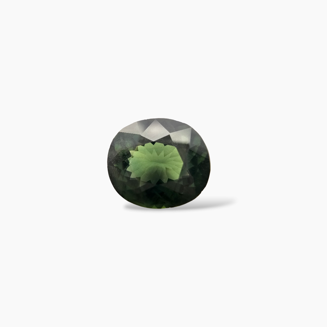 Natural Green Sapphire Stone 3.46 Carats Oval Shape
