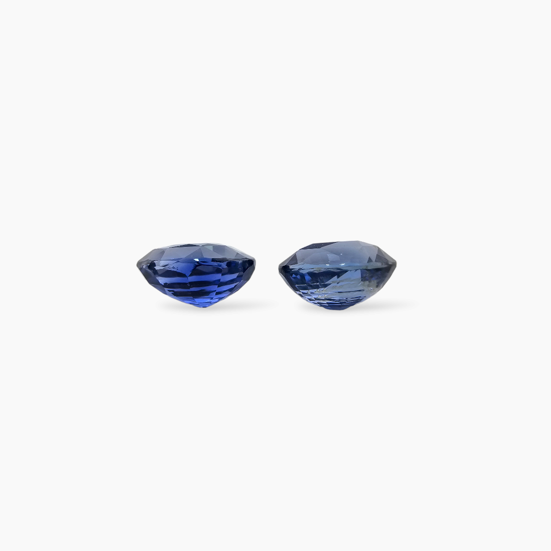 Natural Blue Sapphire Pair Stone 4.07 Carats Oval Shape
