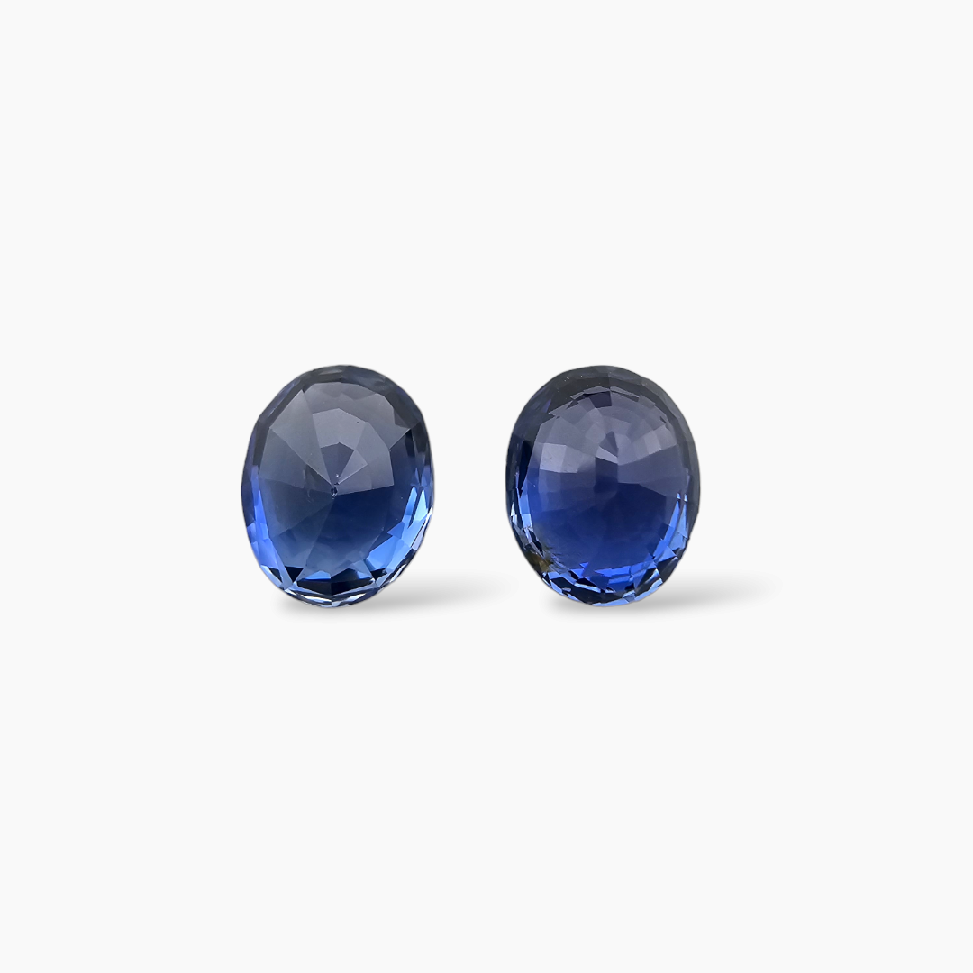 Natural Blue Sapphire Pair Stone 4.07 Carats Oval Shape