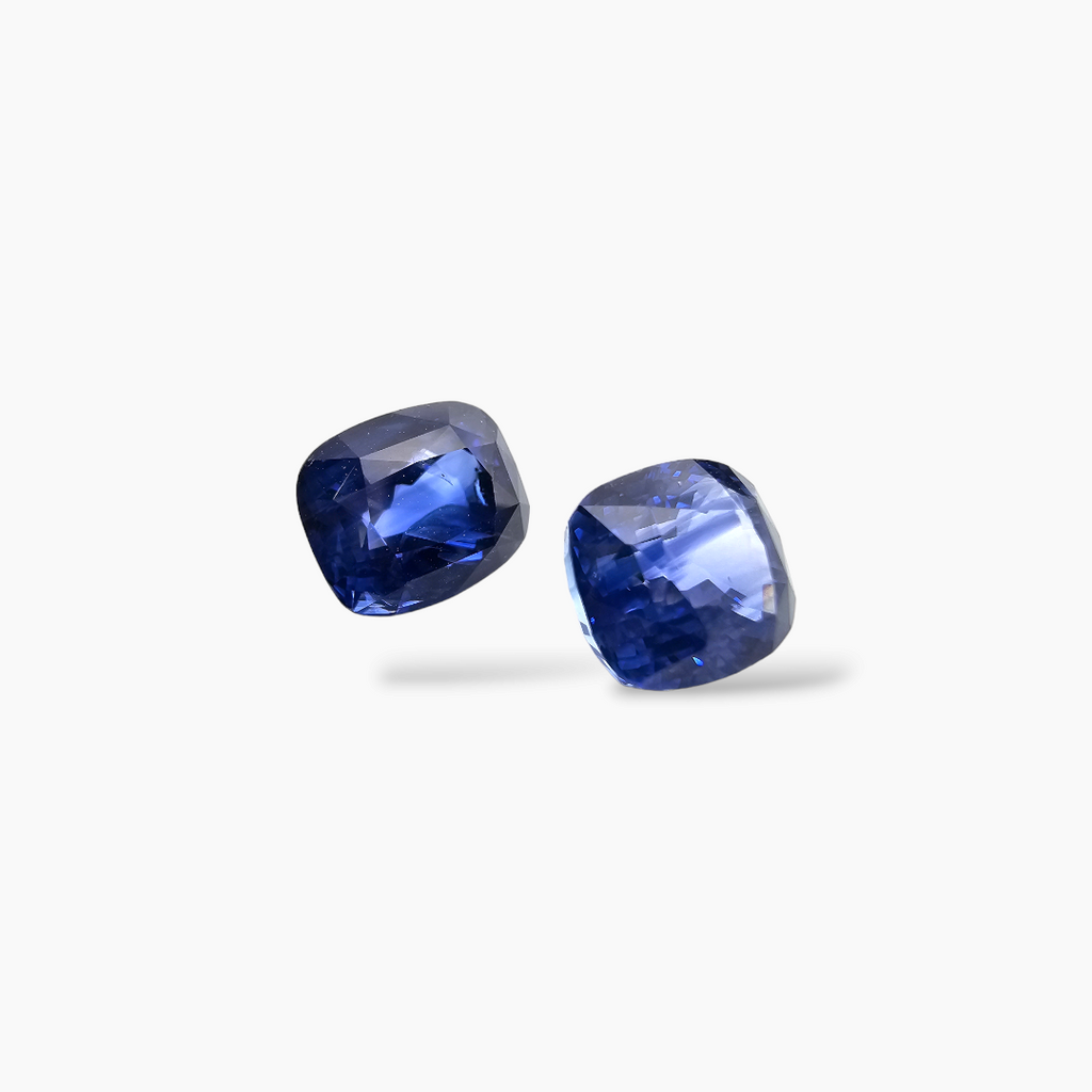 Natural Blue Sapphire Pair Stone 8.35 Carats Cushion Shape